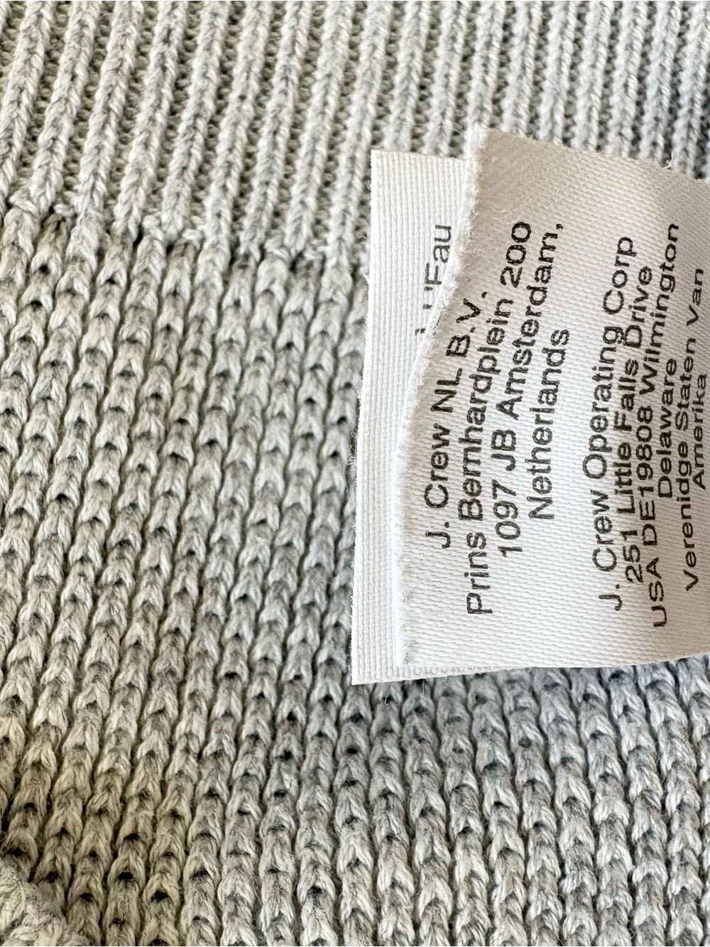 J. Crew Cotton Silk Men's Heather Gray Crewneck Sweater